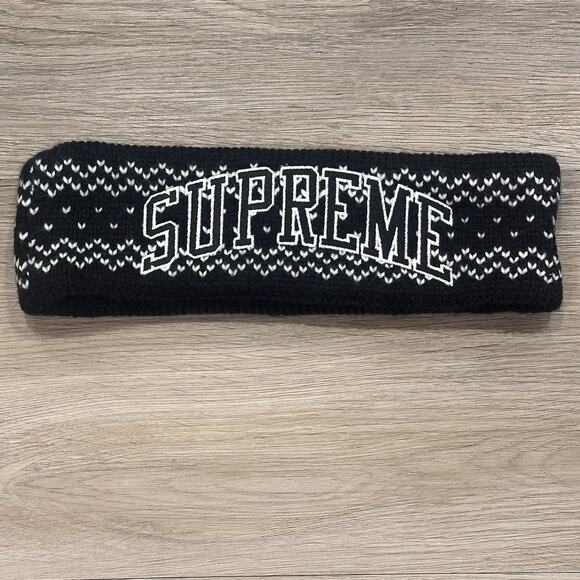 Supreme New Era Arc Logo Headband Black EUC Streetwear Gorpcore OSFM - Picture 1 of 10